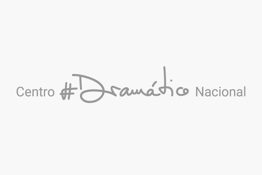 Texto en gris sobre fondo claro: "Centro #Dramático Nacional", con la palabra "Dramático" en estilo manuscrito y el resto en fuente sans-serif.