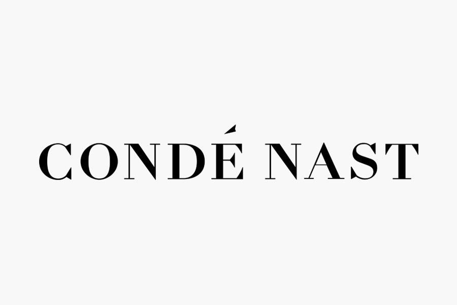 La imagen muestra el logotipo de Condé Nast con el nombre de la marca en mayúsculas y letras serif negras sobre un fondo claro.