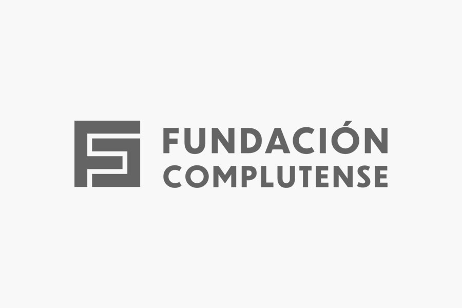 Logotipo de la Fundación Complutense con una "F" estilizada en un cuadrado a la izquierda y el nombre de la organización en mayúsculas y negrita a la derecha.